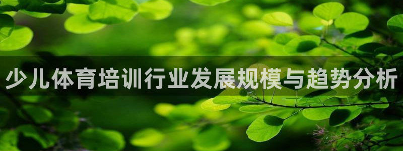 焦点娱乐app下载官网：少儿体育培训行业发展规模与趋